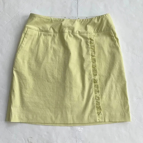 Swing Control tennis Skort green & white stripes Size 8 Golf Tennis Resort - Picture 1 of 10